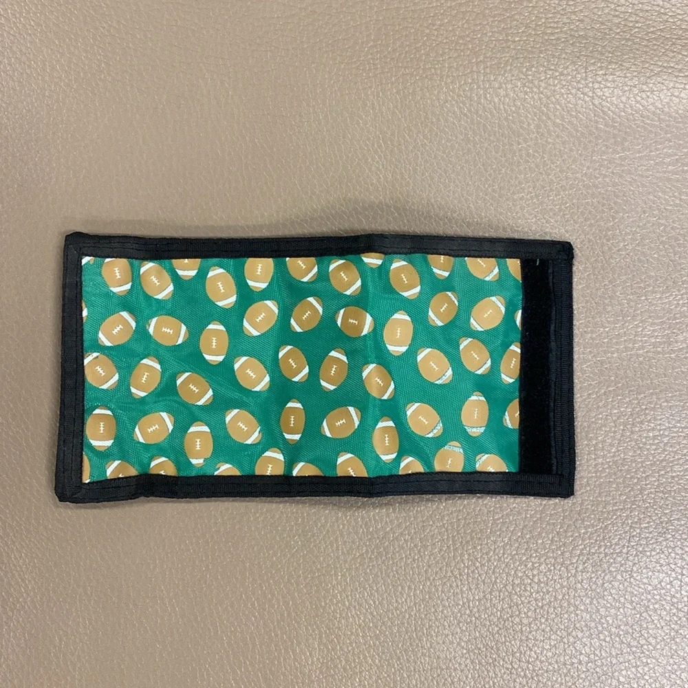 Football Pattern Wallet - 8 3/4” x 4 1/4”